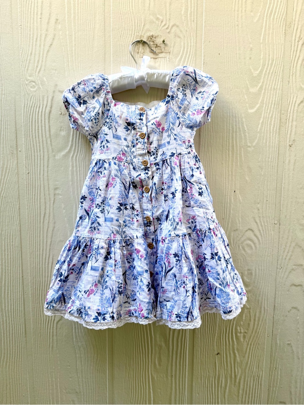 Girls Joie Paris Floral Tiered Ruffles Dress